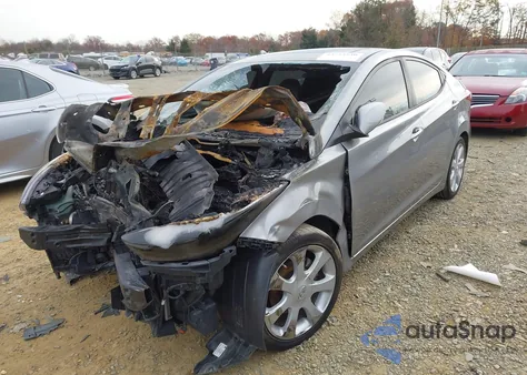 2012 Hyundai Elantra Limited (Ulsan Plant) из США, поврежденный, VIN KMHDH4AE5CU221534